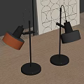 Nordic Middle Ancient Table Lamp Vintage Table Lamp Stainless Steel Metal Table Lamp 3d model