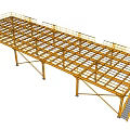 Industrial Yellow Steel Structure Platform With Guardrail And Stairs For Industrial Use