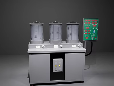 Medical Equipment with Three Cylindrical Chambers and Digital Control Panel for Laboratory Testing Procedures 3d model