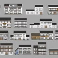 Collection of Traditional Chinese Residential Buildings With Various Architectural Structures and Designs
