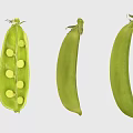 Fresh Green Pea Pods One Opened Showing Tender Peas Inside Healthy Vegetable Food