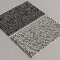 Stylish Square Rugs in Dark and Light Gray with Textured Surface for Home Decor