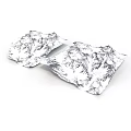 Two Silver Textured Square Foil Pads With Metallic Shiny Wrinkled Surface