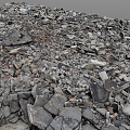 Brick Crushed Stone Building Material Stone Stone Slag Gravel Soil Stone Block Concrete 3d model