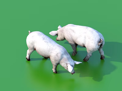 Pig house pig cartoon pig game pig 3d model