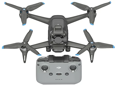 High Quality Quadcopter Drone With Camera Propellers And Remote Controller 3d model