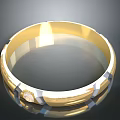 Shiny Gold Ring With Small Diamond And Metal Design For Daily Use