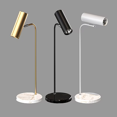 Modern Table Lamps With Gold Black White Styles And Marble Bases Design 3d model