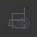 Standard Wheelchair With Metal Frame Red Seat Backrest And Large Wheels