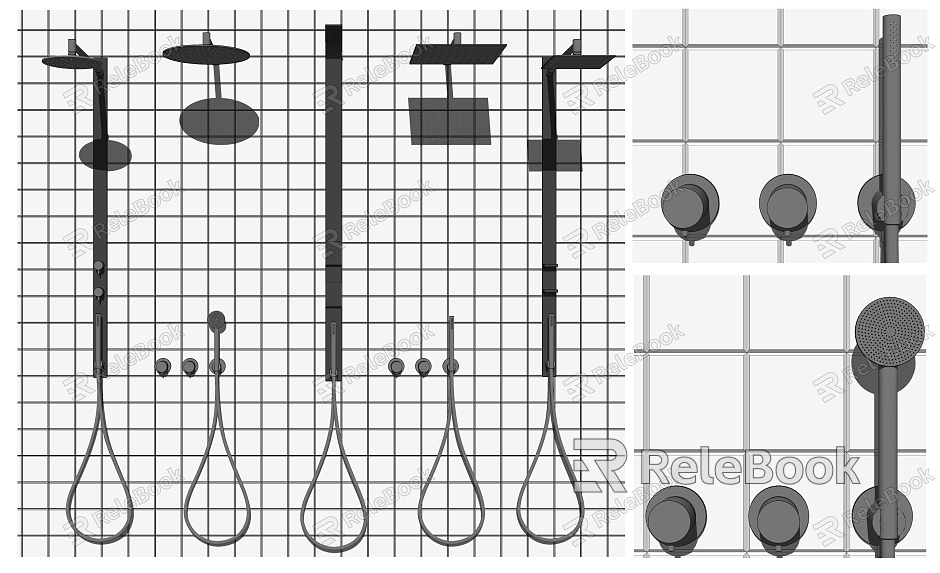 Modern shower bathroom shower column combination model