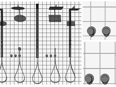 Modern shower bathroom shower column combination model