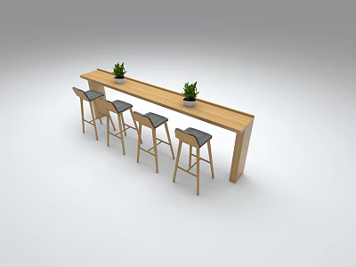 Modern Bar Chair High Stool 3d model