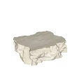 Natural Rock Coffee Table With Rough Textured Surface And Organic Design 3d model