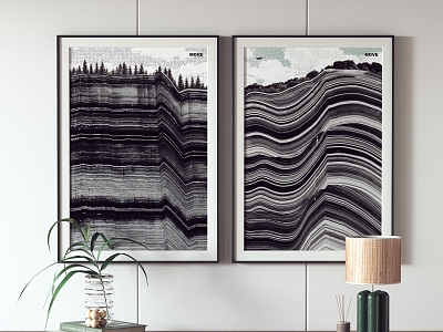 Modern Decorative Painting Hanging Painting 3d model