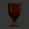 Wooden Trophy Shaped Furniture With Two Handles And Blue Top Design