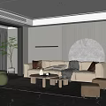 Modern Sofa Coffee Table Combination Sofa Combination 3d model