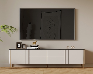 Light Luxury TV Cabinet 3d model