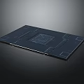Black Integrated Circuit Chip With Detailed Circuit Pattern And Smooth Substrate Surface 3d model