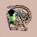 Smart Machine Precision Mechanical Structure With Metal Frame Gears And Green Components