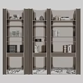 Modern Wooden And Glass Decorative Display Cabinet With Multi Tiered Shelves Books Decorations And Vases