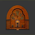Vintage Wooden Gate With Arched Top And Ornate Crafted Decorative Details