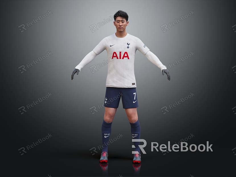 modern man soccer star soccer player model