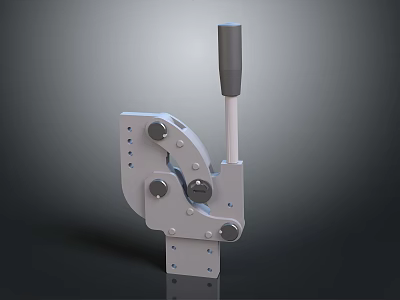 Medical Device Metal Clamp With Handle Grip And Connection Bolts Construction 3d model