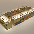 Elegant Jewelry Store Interior With Glass Display Cases Wooden Counters And Fresh Flower Decorations