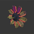 modern rocket engine turbine turbofan engine 3d model