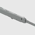 Gray Metal Linear Rail Component With Sliding Mechanism And Precision Engineered Design 3d model