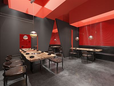 Modern Hot Pot Shop Popular Hot Pot Shop Abroad 3d model