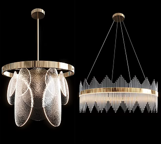 Modern chandelier crystal chandelier 3d model