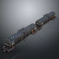 Industrial Equipment Heavy Duty Tank Cars With Connected Metal Bodies And Freight Wheels