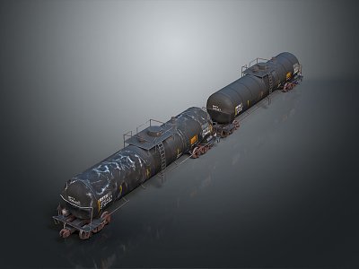 Modern oil tank oil tank truck 3d model