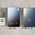 Modern Wall Mounted Household Gas Water Heaters With Digital Display And Control Panel