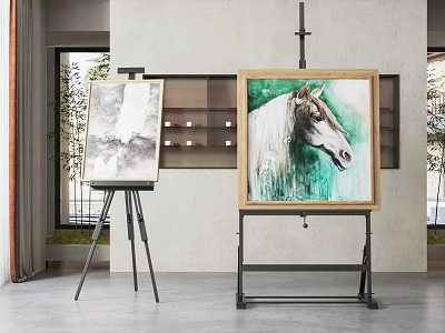 Modern easel easel ornaments combination 3d model