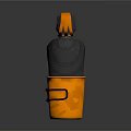 Orange And Black Utility Container With Handle Lid Straps And Durable Design