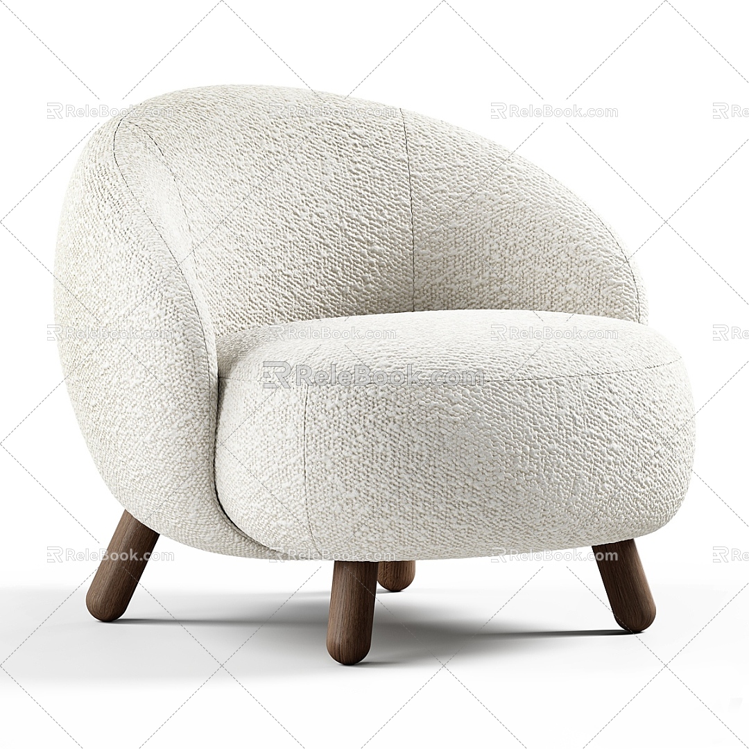 Modern Single Sofa Casual Chair Single Chair Chair Armchair 3d model