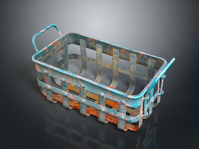 Garbage Basket Garbage Basket Metal Sundries Basket Metal Basket Furniture 3d model