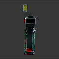 Modern Toy Gun Design With Green Body Number 7 Logo Grip Barrel And Display Screen