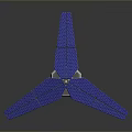 Computer Cooling Fan With Blue Blades And Metal Base For Efficient Heat Dissipation