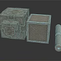 Intricate Carved Stone Sculptures Featuring Cubes And Cylinder With Detailed Patterns