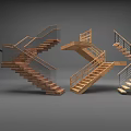 Various Modern Staircase Designs With Wooden Steps And Glass Railings