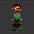 Modern game character turtle boy 3d model