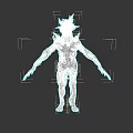 Mysterious Mythical Creature With Spiked Head Intricate Body And Humanoid Figure On Gray Background