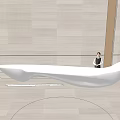 Modern reception desk 3d model