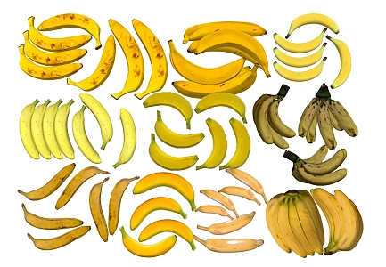 Banana fruit 3d model