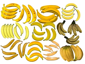 Banana fruit 3d model