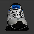 White Sneakers Featuring TOKYO BEAR Design Black Laces Sole And Blue Tongue Label