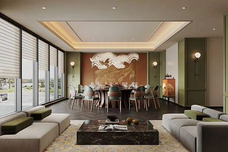 New Chinese Box Restaurant Box Club Box Room 3d model